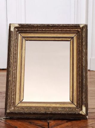Miroir feuille d'or style barbizon