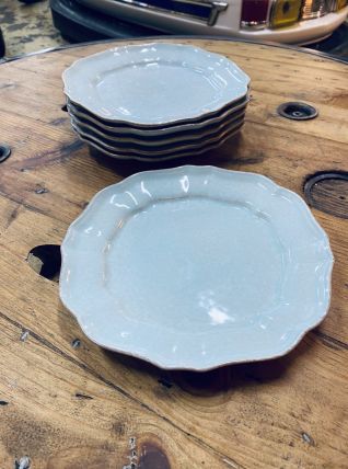 Lot de 6 assiettes en Faïence
