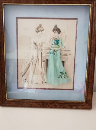 Gravure de mode sous verre