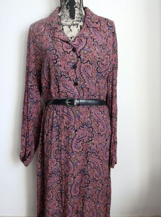 Robe longue fleurie vintage made in France Taille 46