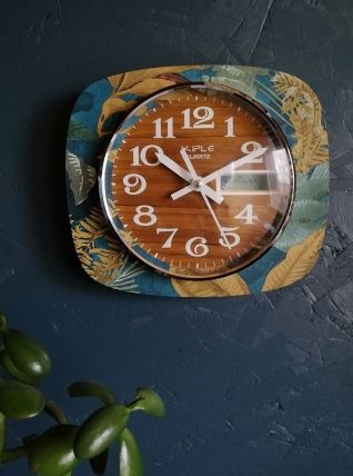 Horloge vintage, pendule murale "Kiplé Quartz"