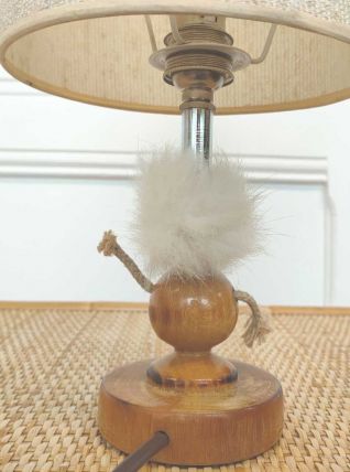 Lampe viking bois et corde