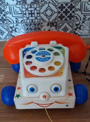 Jouet vintage téléphone fisher price 1961