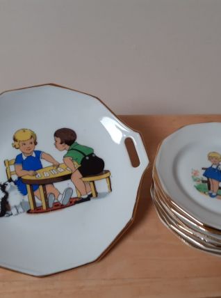 Dinette service à gâteau, années  60, de famille