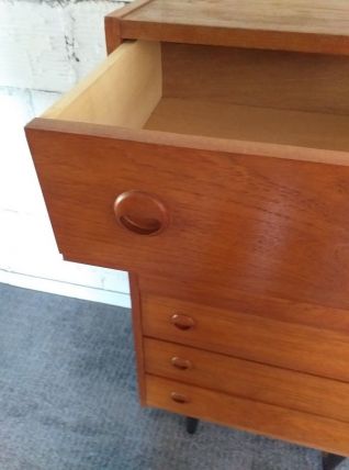 Commode scandinave années 60 vintage en teck