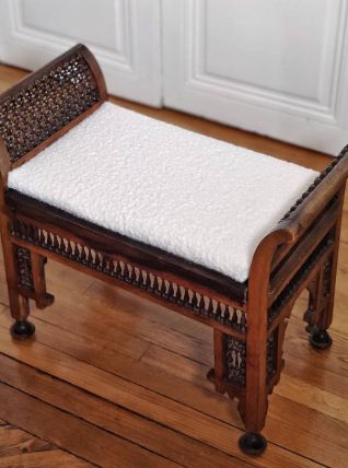 Banquette syrienne bois sculpté 