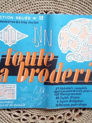 "Toute la broderie" Collection reliée n° 12 - 1962