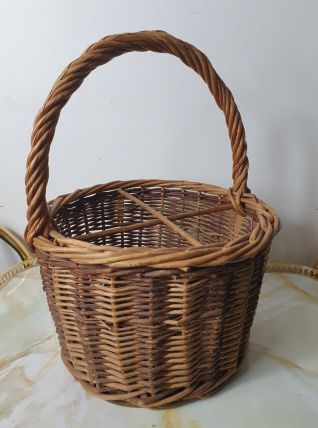 Panier osier à bouteilles