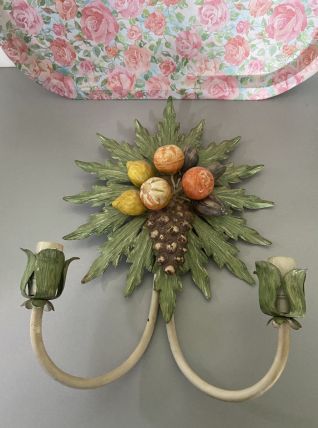 Applique luminaire fruits vintage 