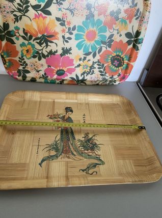 Plateau bambou vintage 