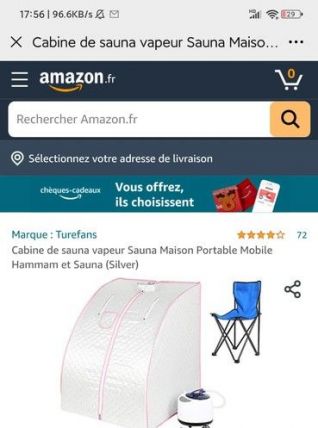 Cabine de sauna vapeur (sauna hammam) mobile portable