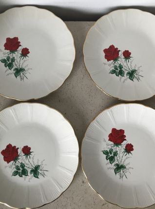 Série de 4 assiettes vintage