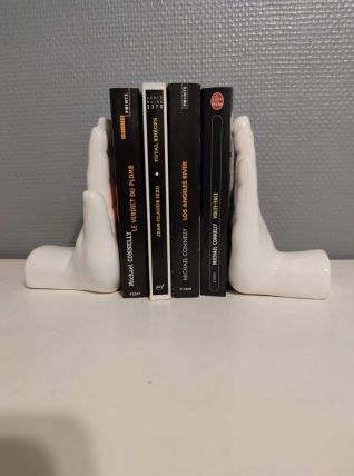 serre-livres mains en céramique à lester