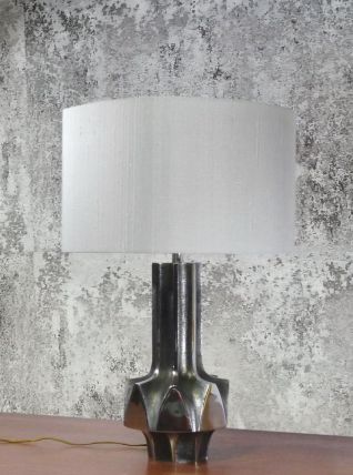 PIED DE LAMPE VINTAGE BRUTALISTE CHROMÉE 1970