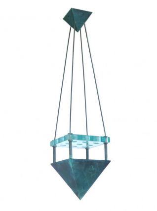 SUSPENSION EN BRONZE ET VERRE ELIN RAABERG NIELSEN 