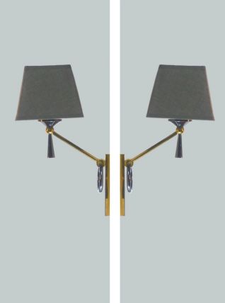 PAIRE D'APPLIQUES LUNEL 1950