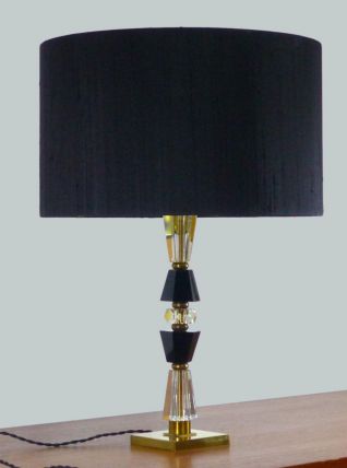 LAMPE HOLLYWOOD REGENCY EN CRISTAL VINTAGE