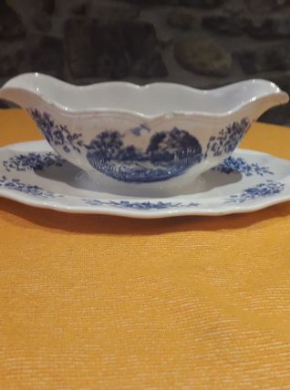 saucière en porcelaine de Sarreguemines
