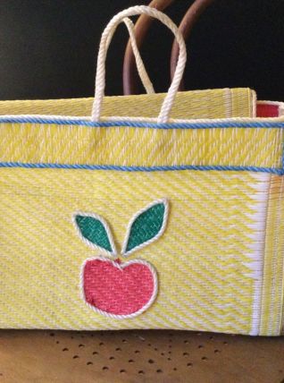 Sac cabas vintage style scoubidou 