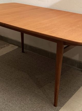  Table extensible danoise en teck clair 1960