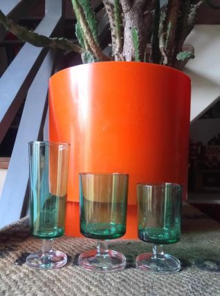 Ensemble de 18 verres à pied - Années 70
