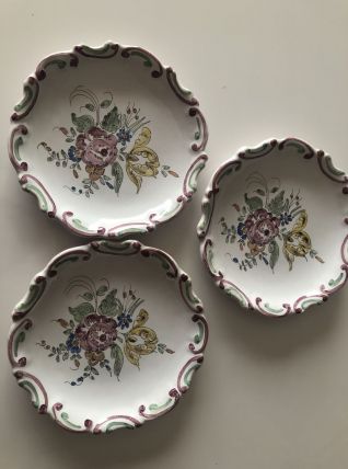 3 assiettes à dessert Vieux Martres