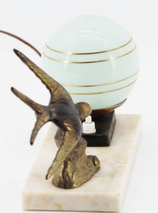 Lampe hirondelle marbre
