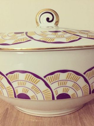 Soupière porcelaine Art Deco