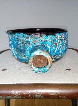 Vide-poche caquelon décor ecume de mer