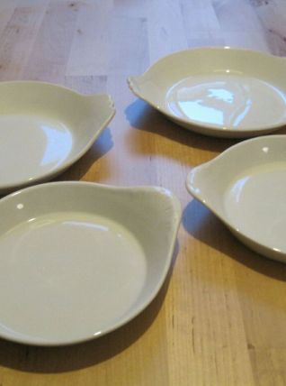 4 petits plateaux a oreilles en porcelaine pour cuisine 