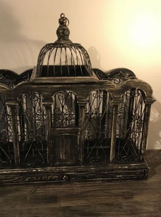 Cage patinée ancienne 