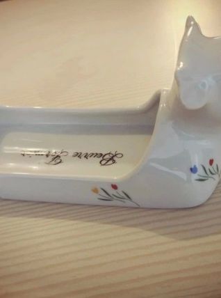 Beurrier 'vache' porcelaine Apilco