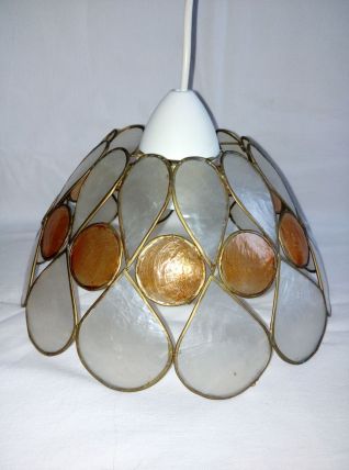 Suspension abat-jour en nacre