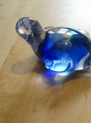 petite tortue en cristal presse papier    *