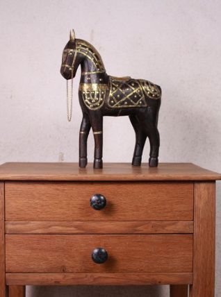 Cheval bois laiton