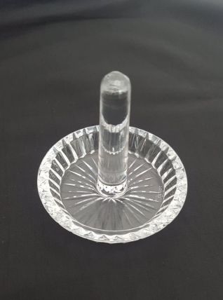 Support de bagues vintage  en verre cristal Cyrano