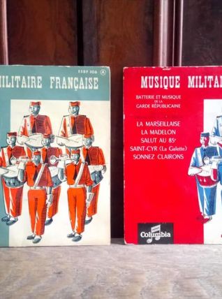 2 45 tours Musique militaire française - Garde républicaine