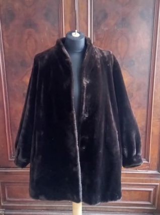 Veste vintage en fausse fourrure - Marc dominique Paris 
