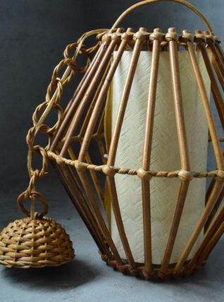 suspension rotin vintage style Louis sognot