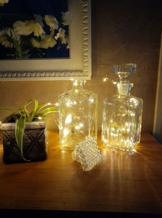 Ensemble de 2 carafes à whisky - 70's