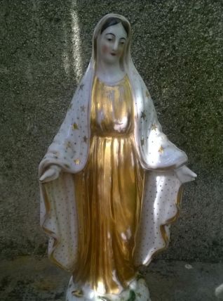 Vierge marie en porcelaine de Paris