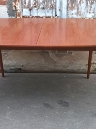 Table à manger extensible en teck scandinave