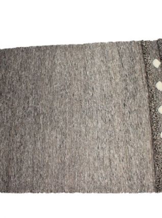 Tapis kilim fait main en laine couleur taupe marron