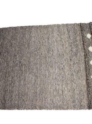 Tapis kilim fait main en laine couleur taupe marron