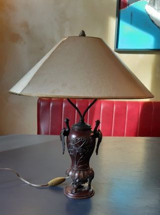 Lampe oiseau bronze