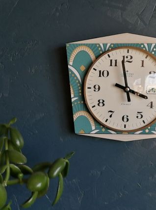Horloge vintage, pendule murale "Junghans Art Déco"