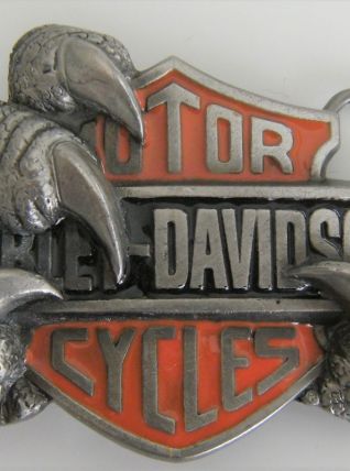 Boucle ceinture Harley Davidson vintage 1991 serre d'aigle