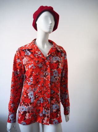 Chemise fleurie vintage 70's