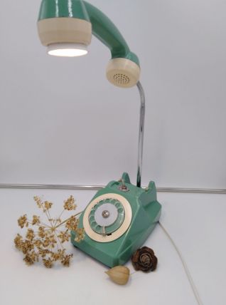 Lampe telephone/lampe industrielle/detournement d'objet 