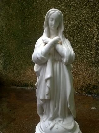 Statue Vierge Marie en biscuit 